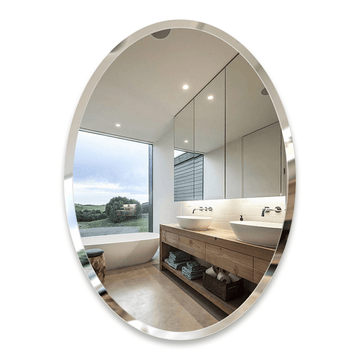 Vanity Oval Wall Mirrors Custom-Cut Mirror Frameless Mirror Home